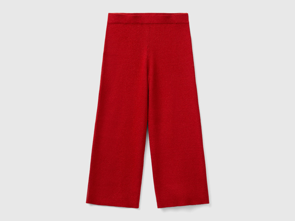 Pantaloni in maglia con lurex