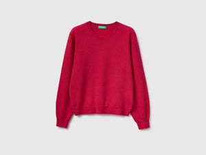 Maglia relaxed fit in pura lana Merino