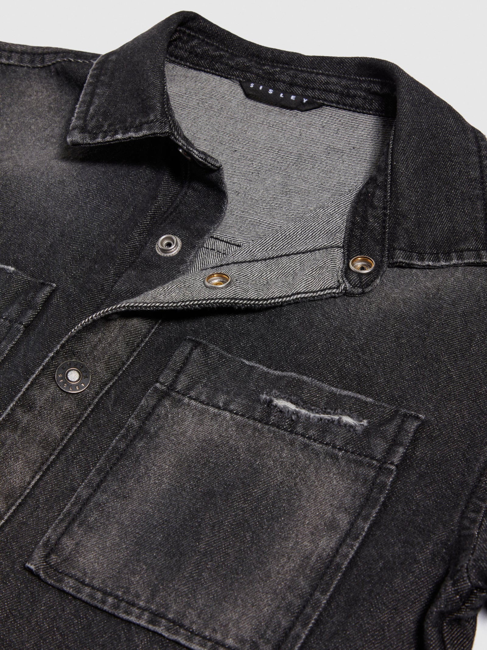 Camicia di jeans over da bambino nero 3 | Sisley young Outlet