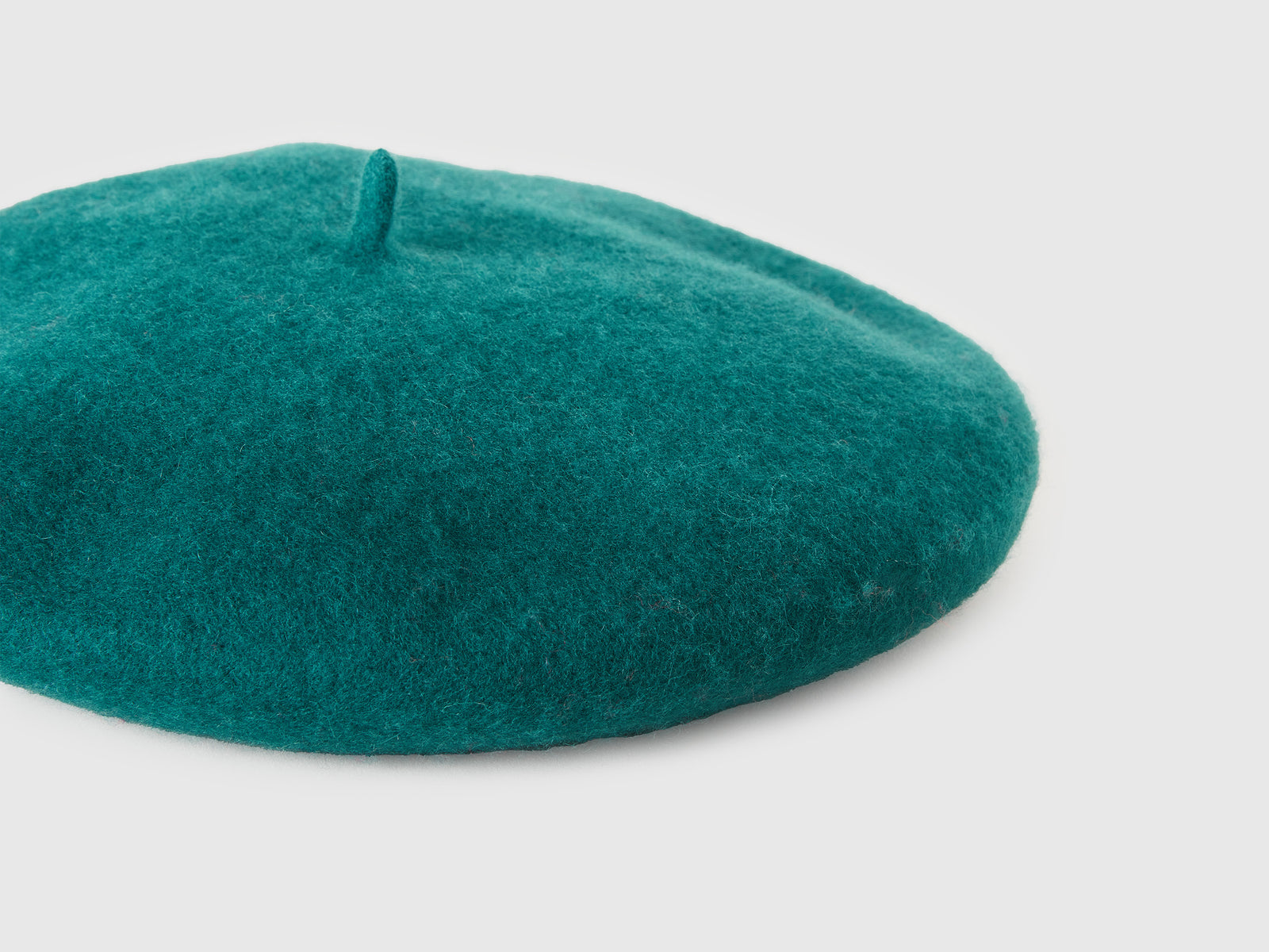 Basco classico in misto lana da donna verde scuro 3 | Benetton Outlet