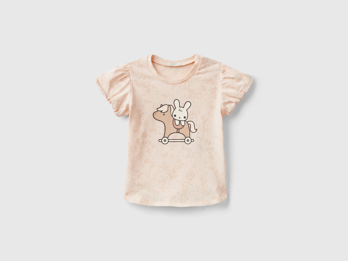 T-shirt con stampa coniglietto