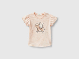 T-shirt con stampa coniglietto
