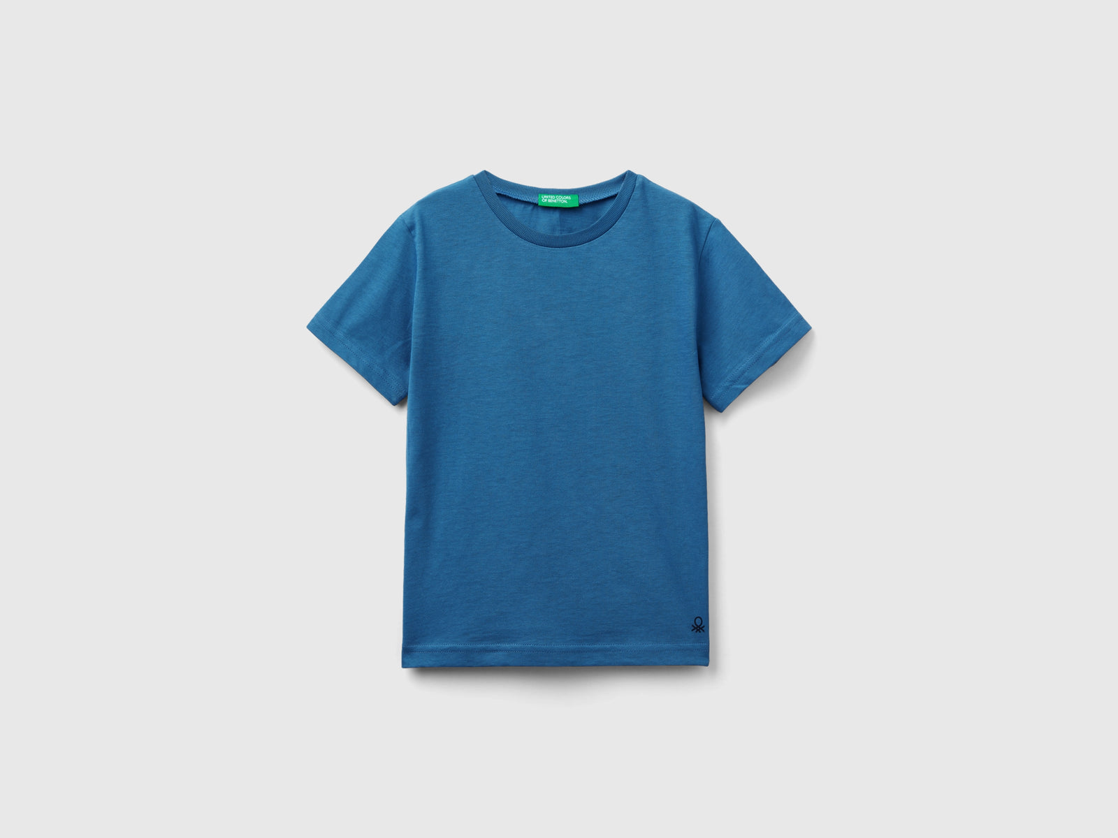 T-shirt in cotone biologico da bimbo blu | Benetton Outlet