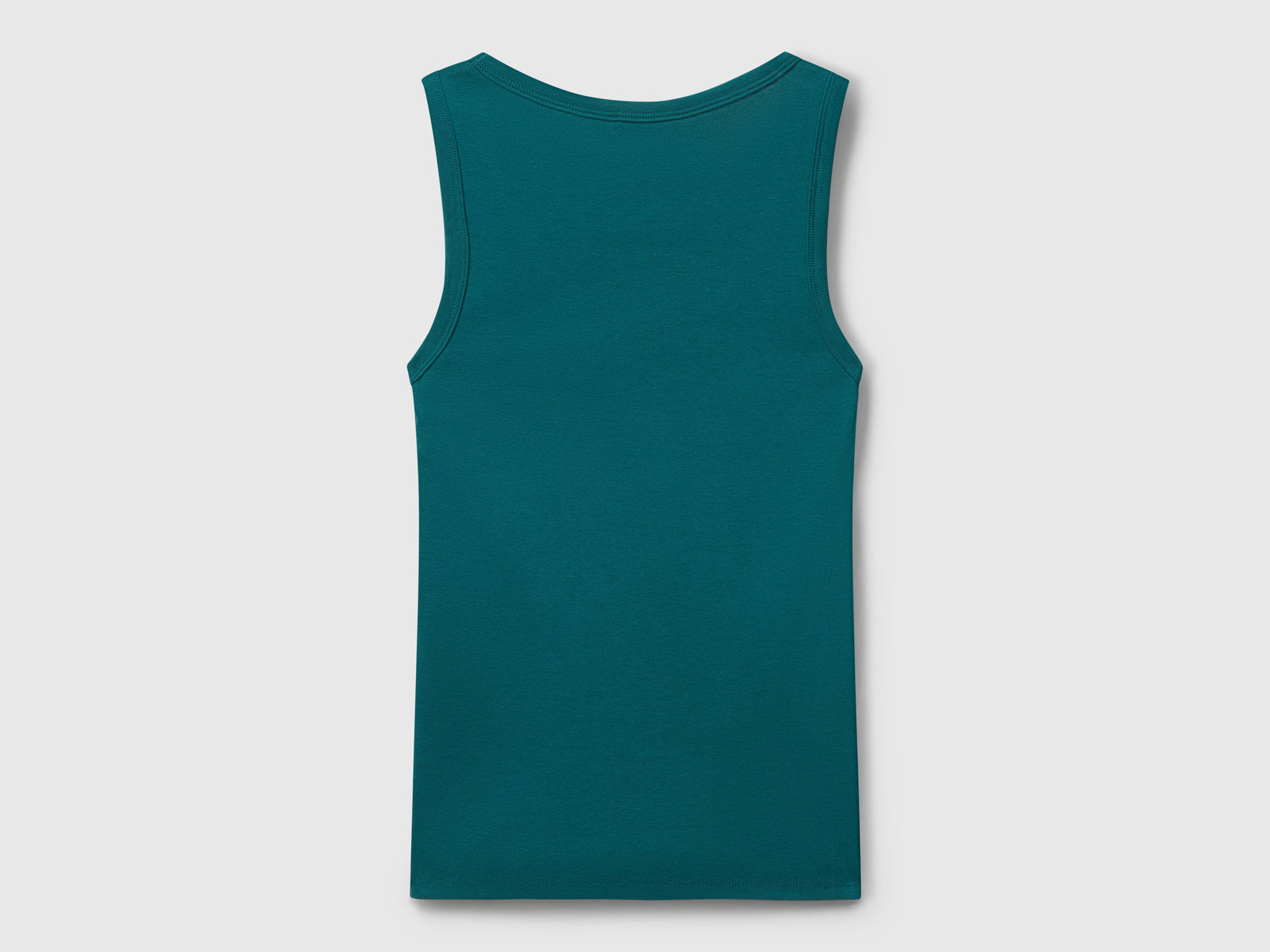 Canotta in puro cotone da donna verde scuro 2 | Benetton Outlet
