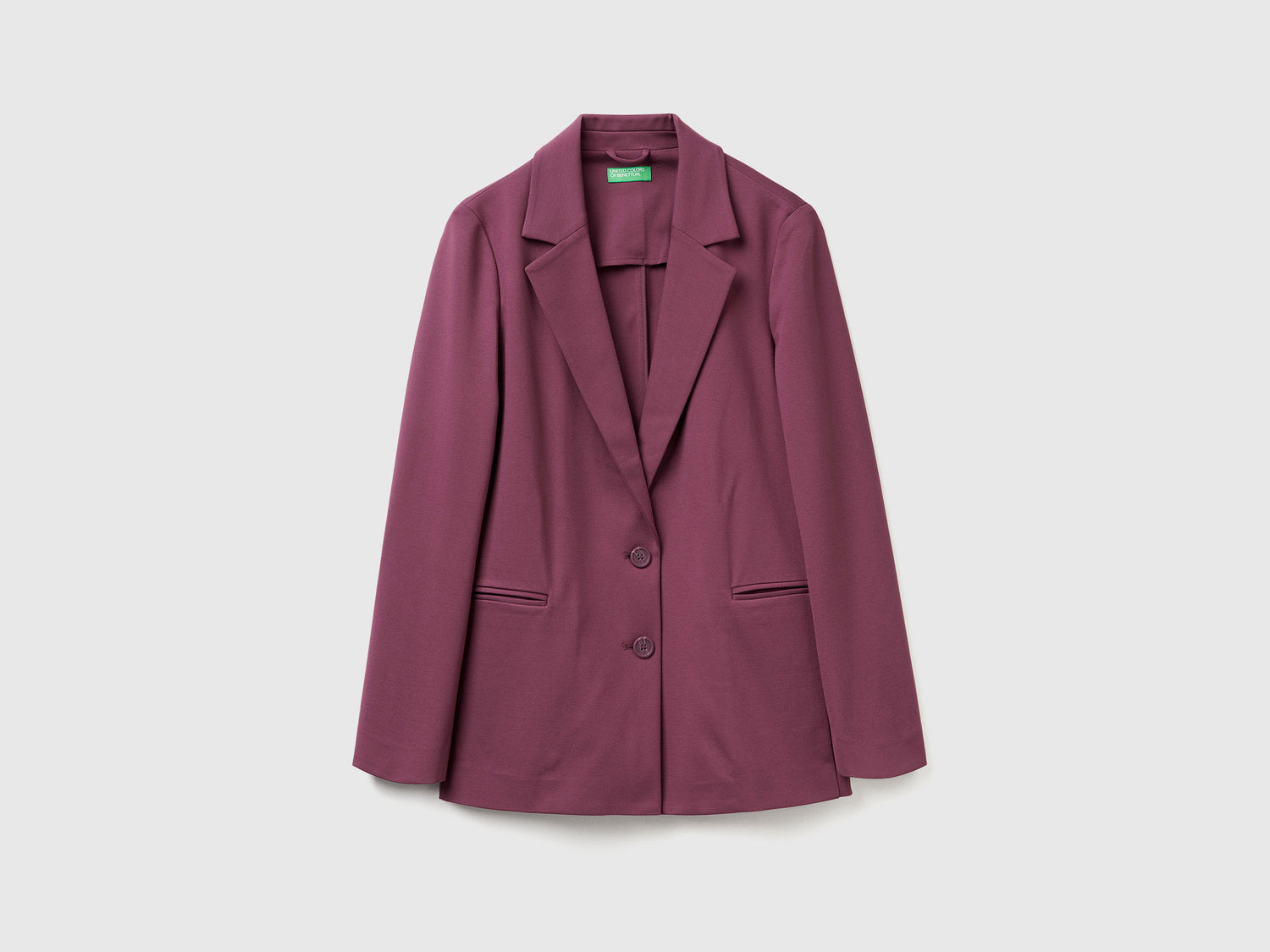 Blazer in misto viscosa stretch da donna prugna | Benetton Outlet