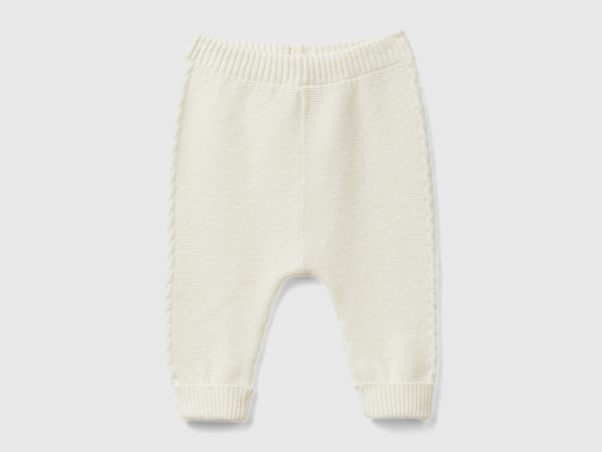 Pantaloni con trecce in misto lana riciclata