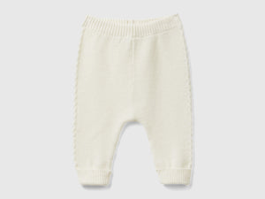 Pantaloni con trecce in misto lana riciclata