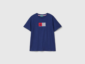 Organic cotton t-shirt with embroidered logo