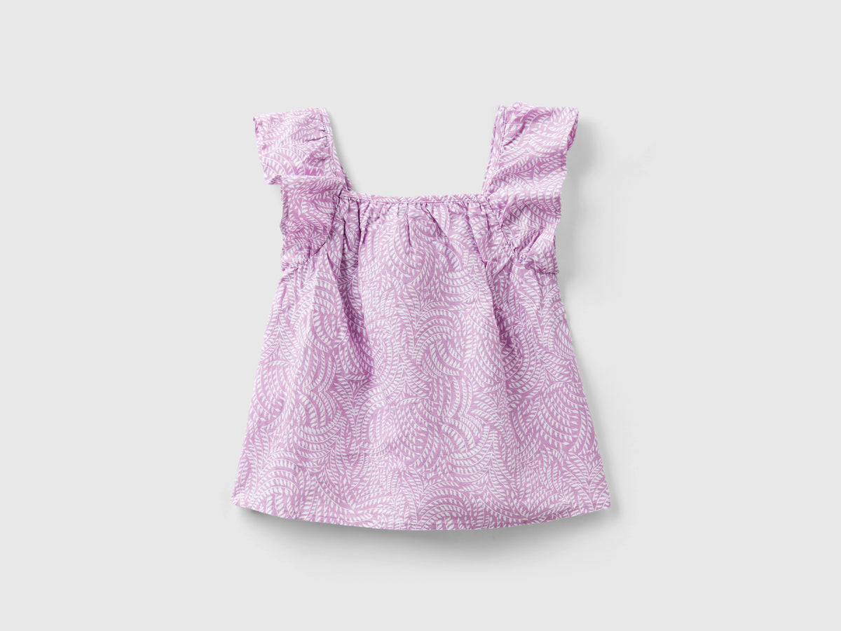 Blusa fantasia in misto lino