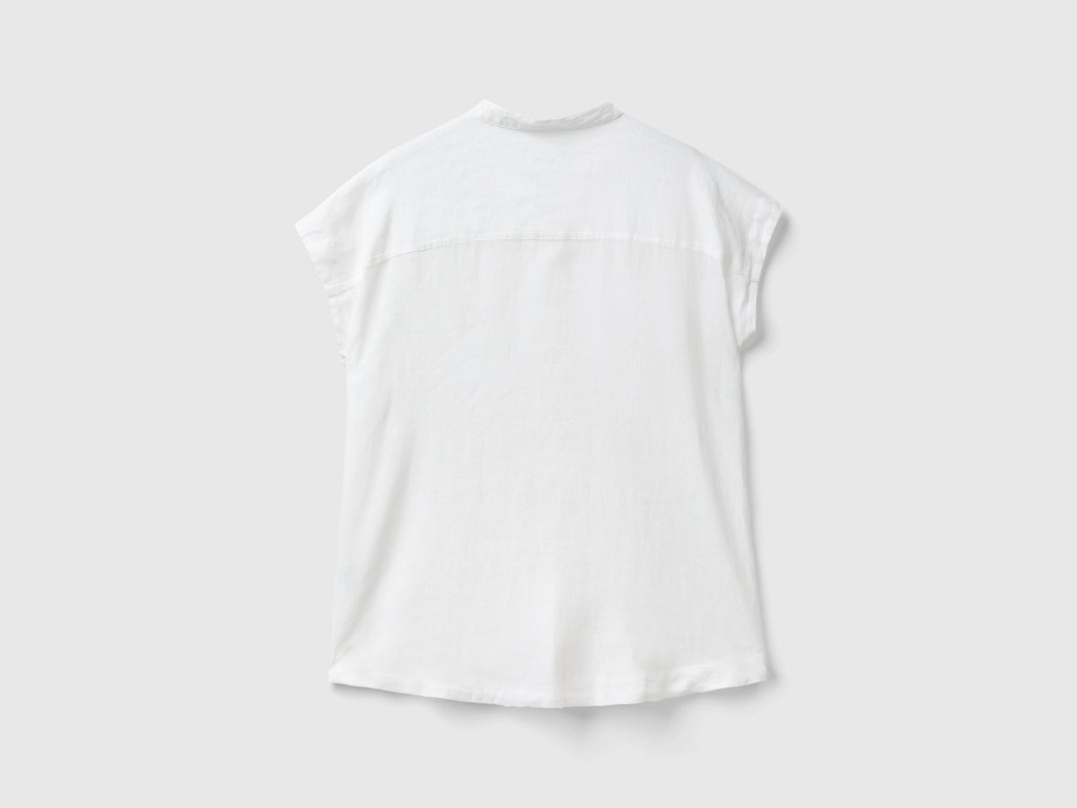 Camicia alla coreana in puro lino