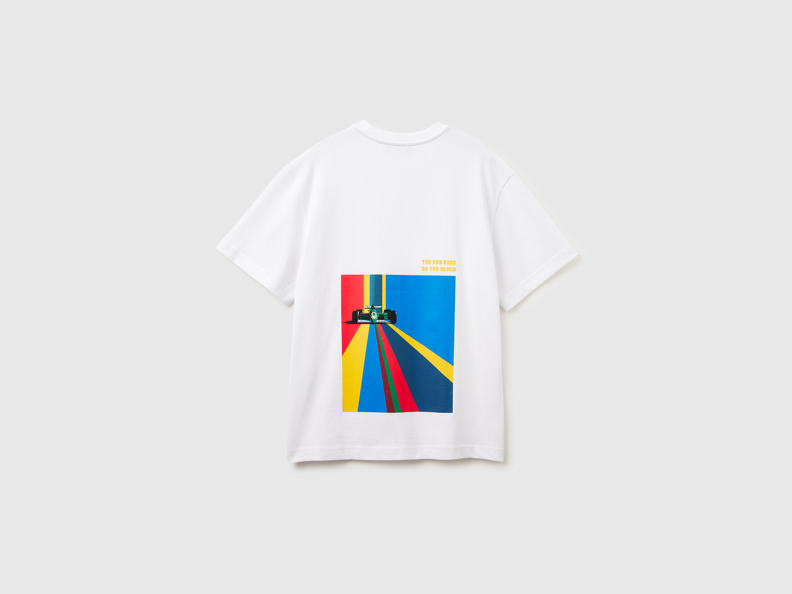 T-shirt Benetton Formula con stampa dietro da uomo bianco 2 | Benetton Outlet