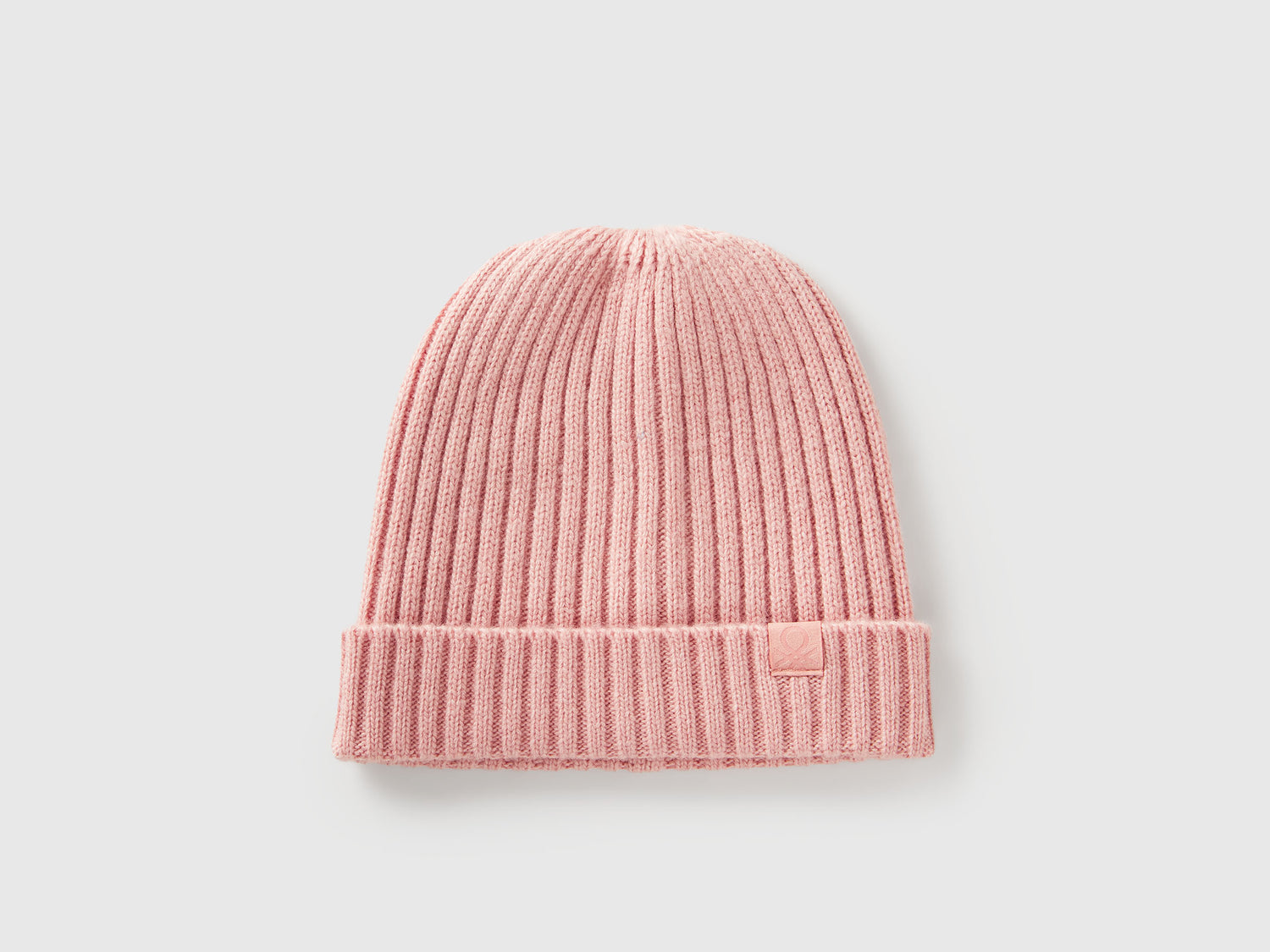 Cappellino in misto lana da bimbo rosa tenue | Benetton Outlet