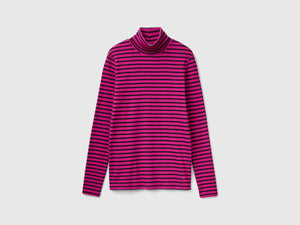 T-shirt lupetto a righe