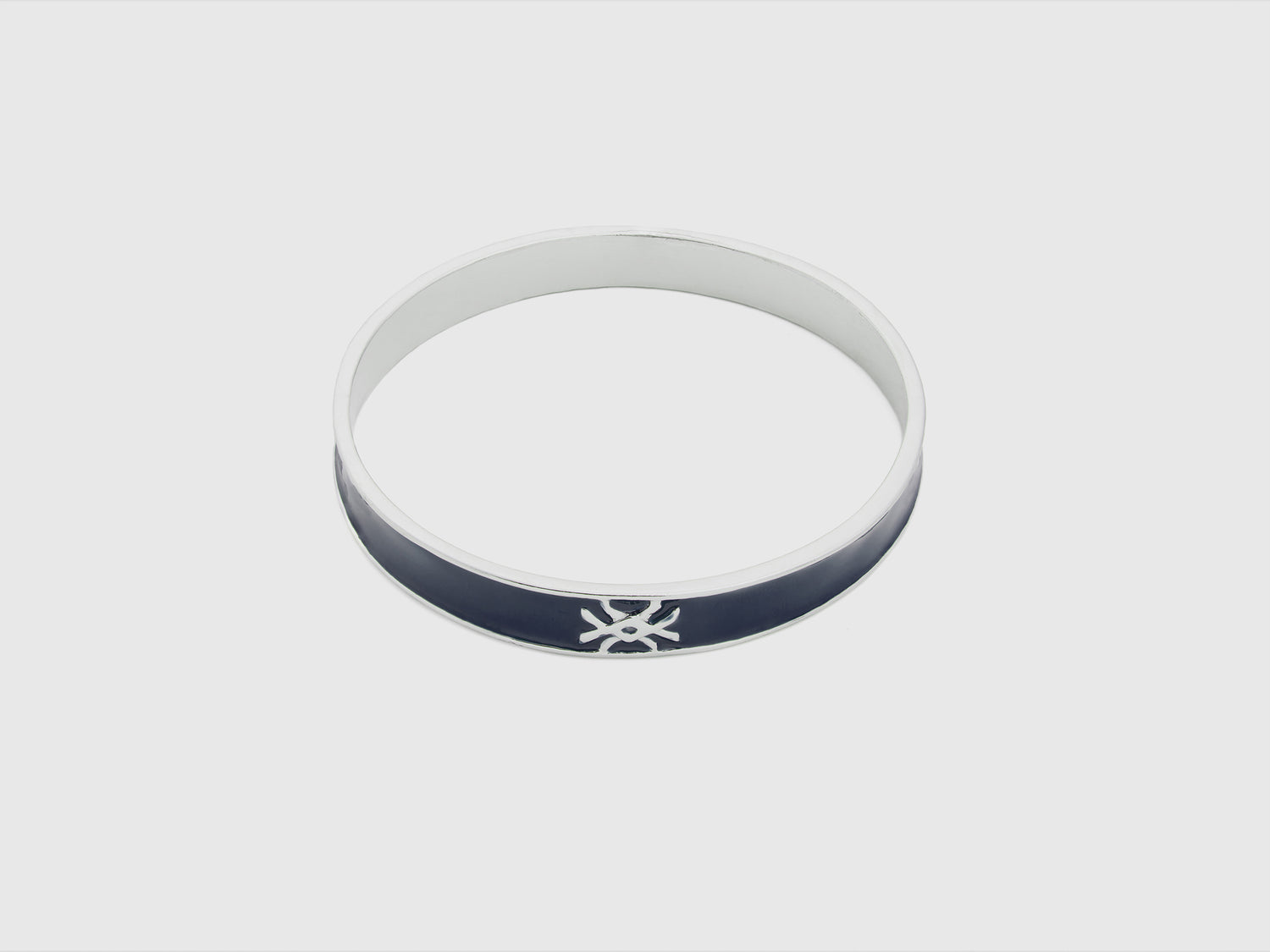 Bracciale bangle con logo da donna blu scuro | Benetton Outlet