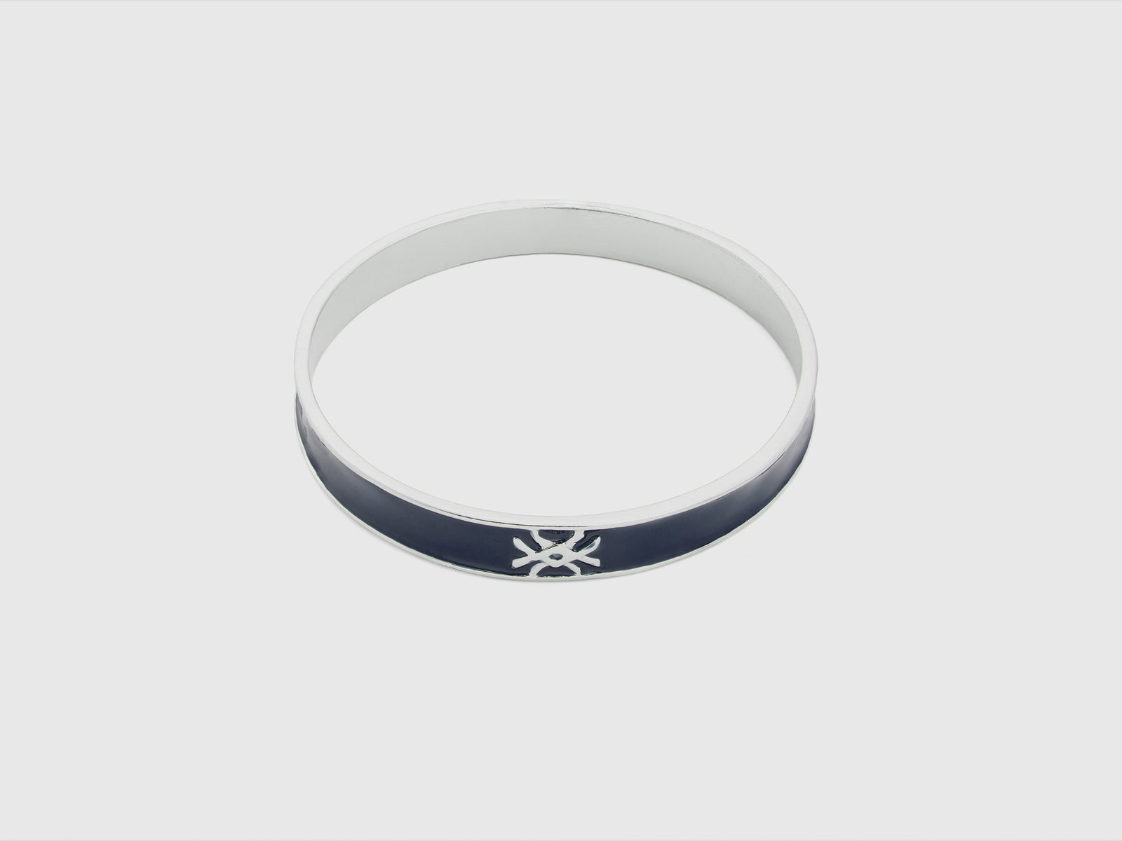 Bracciale bangle con logo da donna blu scuro | Benetton Outlet