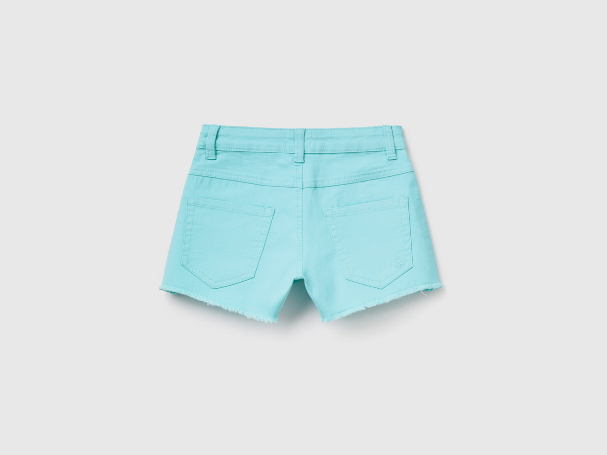 Pantaloni corti cinque tasche in misto cotone elasticizzato