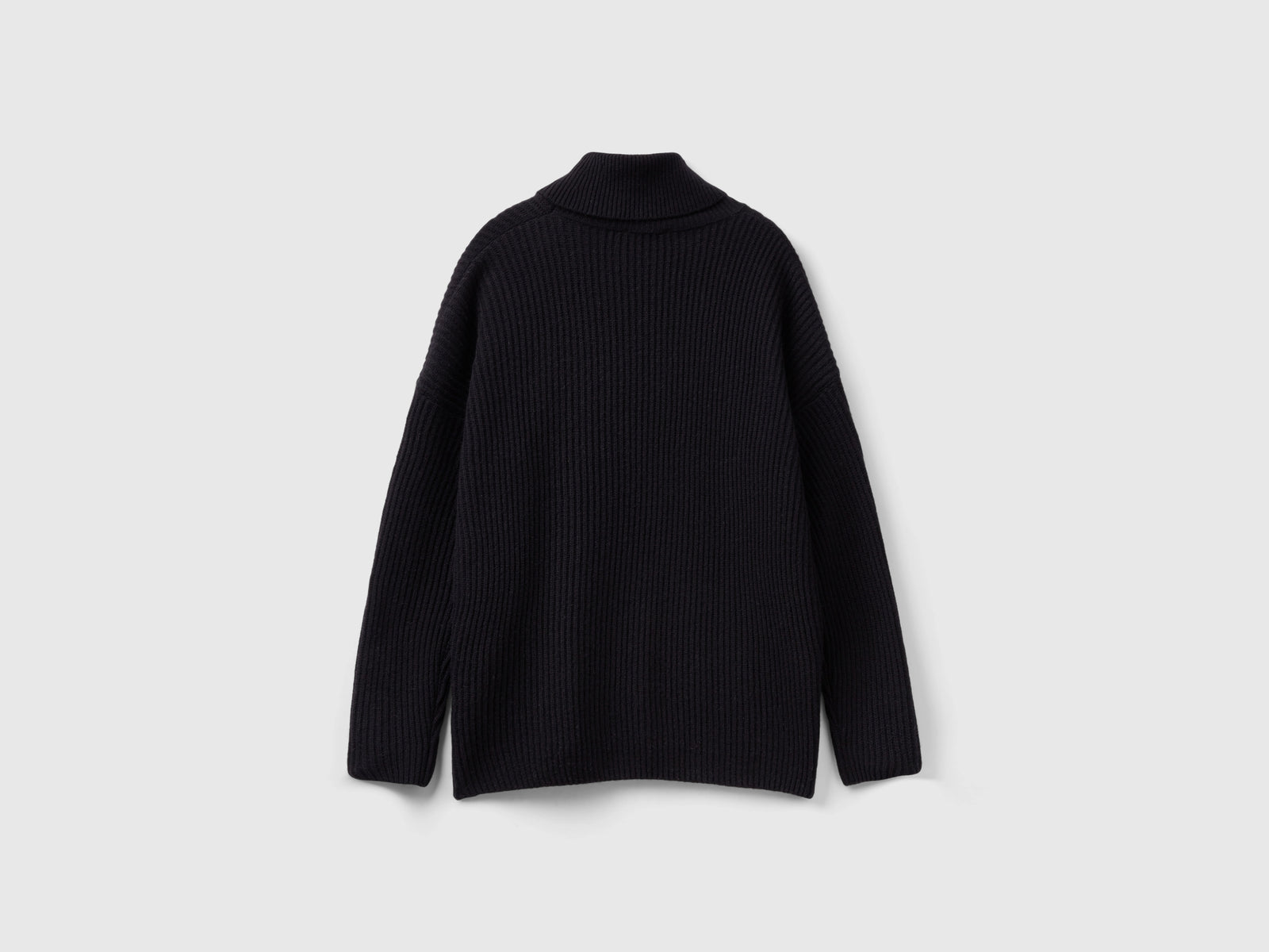 Dolcevita con collo ampio da donna nero 2 | Benetton Outlet