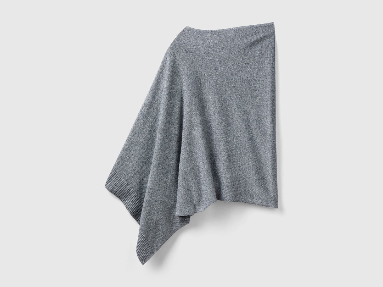 Mantella in misto cashmere da donna grigio chiaro 5 | Benetton Outlet