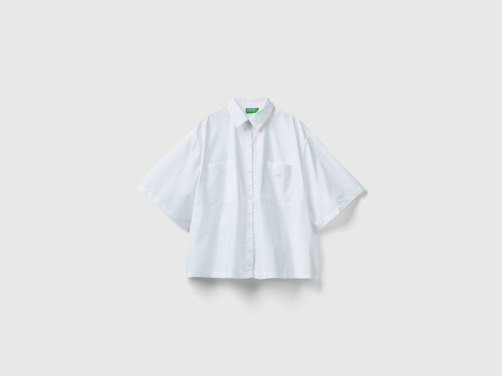 Camicia ampia boxy fit da donna bianco | Benetton Outlet