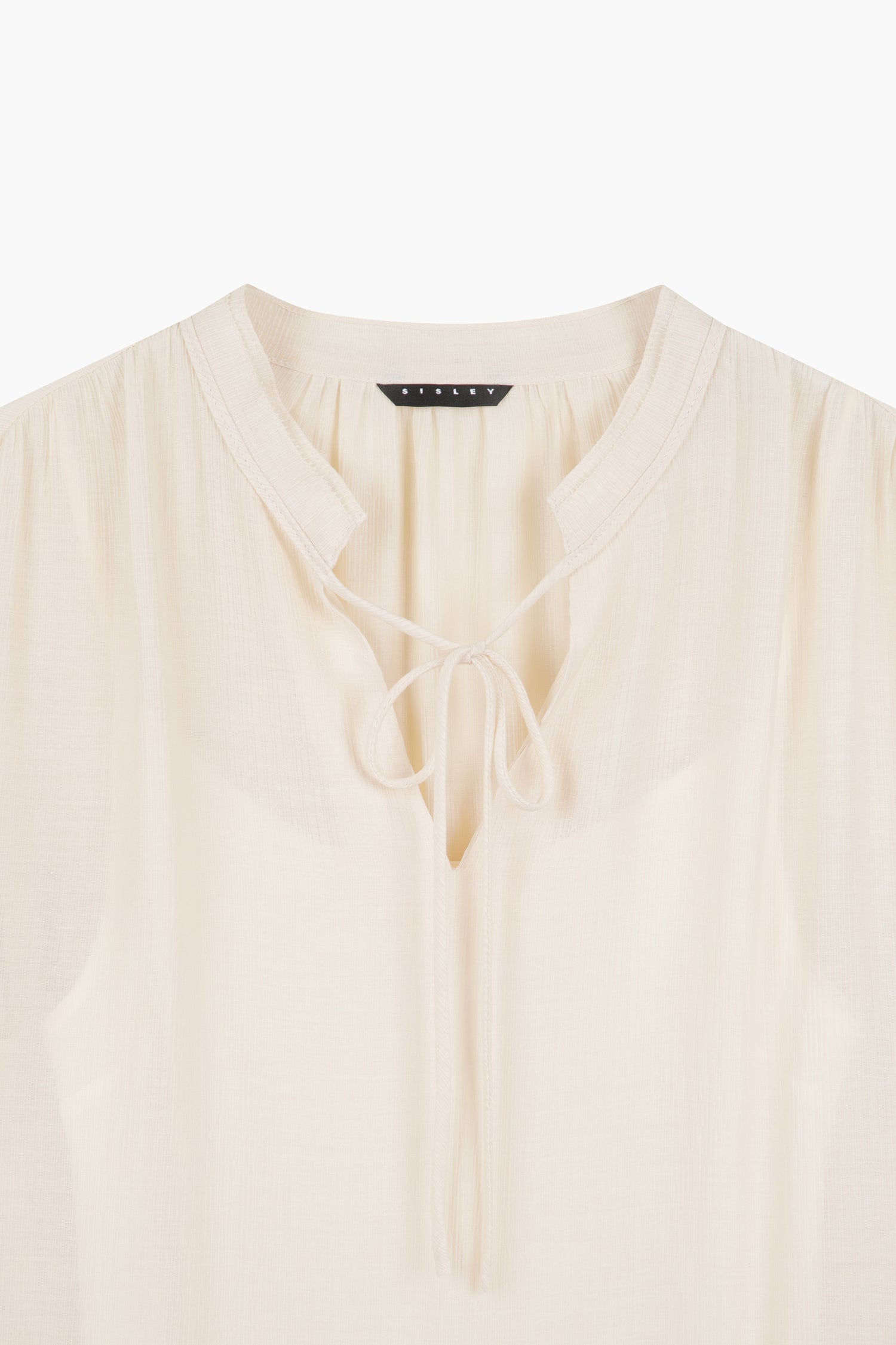 Vestito corto rosa cipria con rouches da donna bianco panna 3 | Sisley Outlet