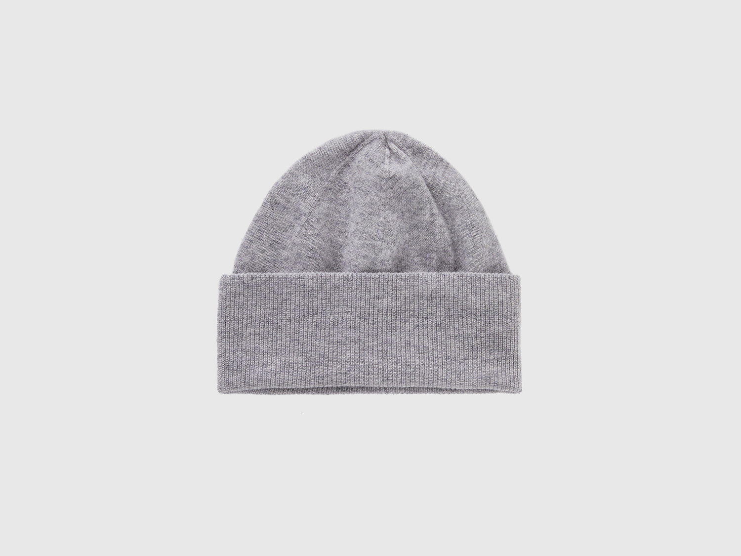 Cappelloo mélange in pura lana Merino da donna grigio chiaro | Benetton Outlet