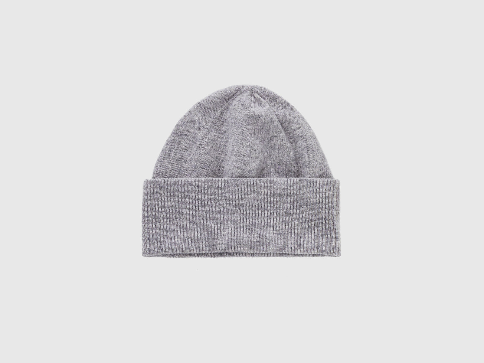 Cappelloo mélange in pura lana Merino da donna grigio chiaro | Benetton Outlet