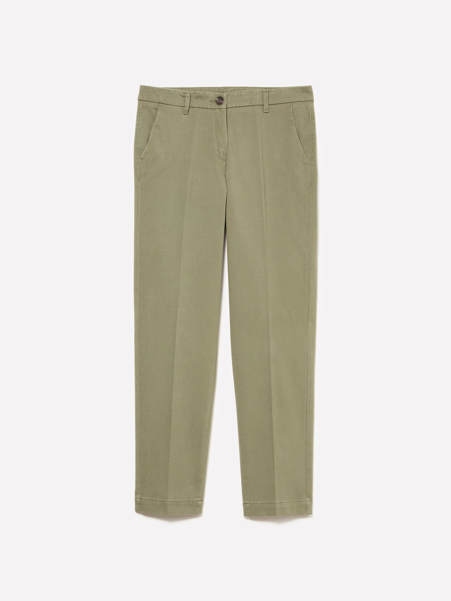 Pantaloni chino verde scuro a sigaretta da donna verde militare | Sisley Outlet