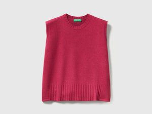 Gilet in misto lana e viscosa