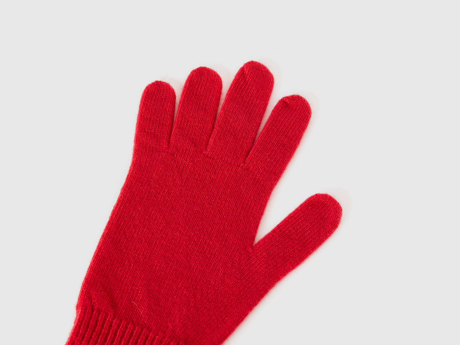 Guanti in pura lana Merino da donna rosso 2 | Benetton Outlet