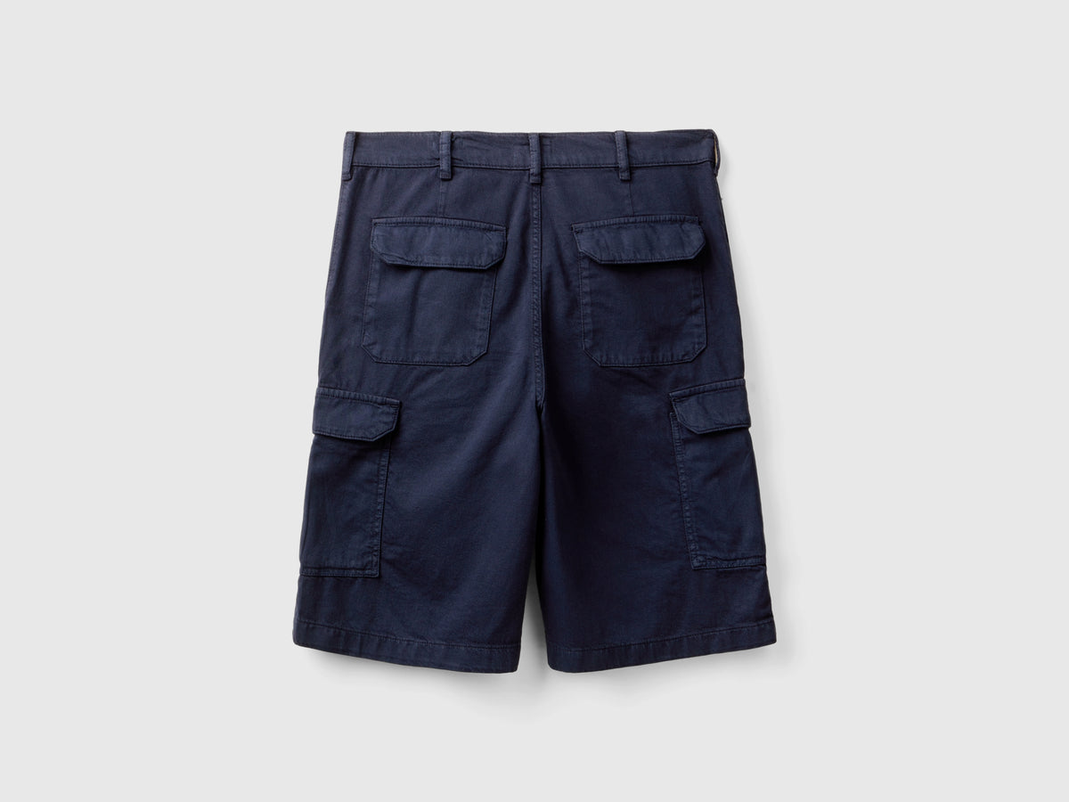 Shorts cargo in misto cotone