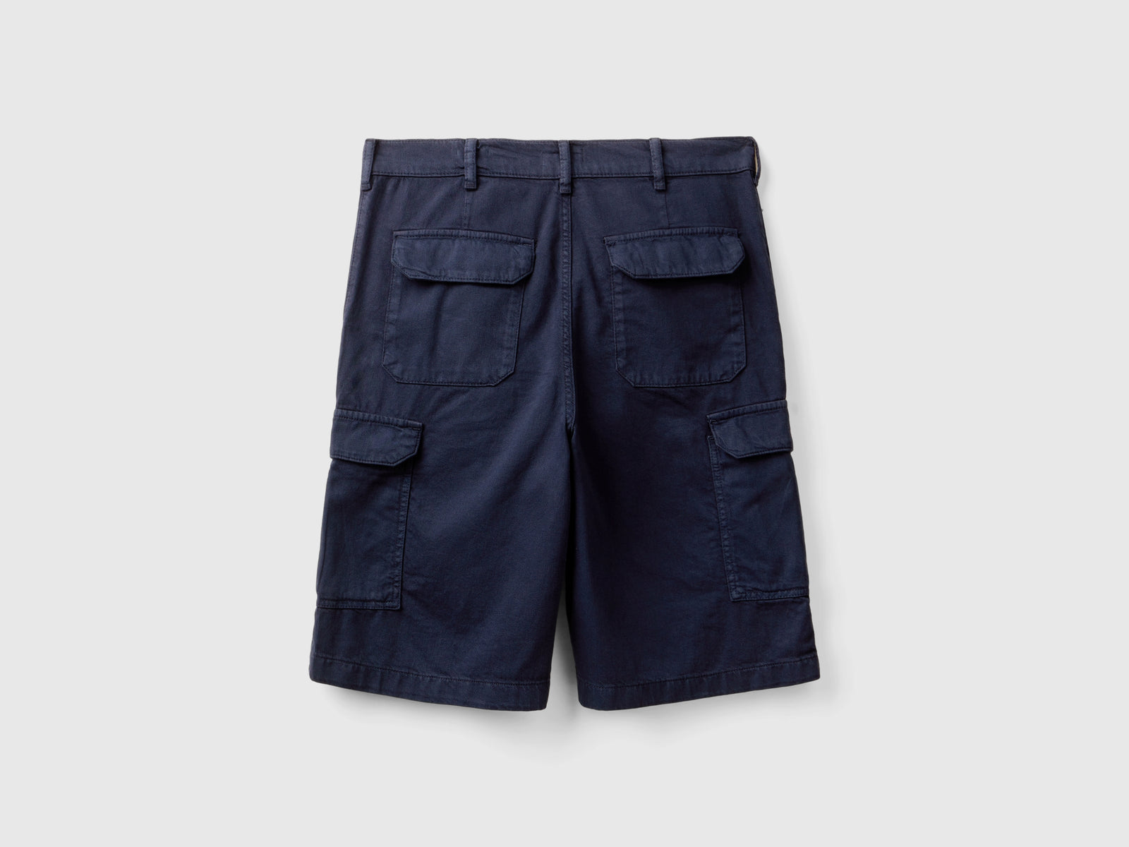 Shorts cargo in misto cotone da uomo blu scuro 2 | Benetton Outlet