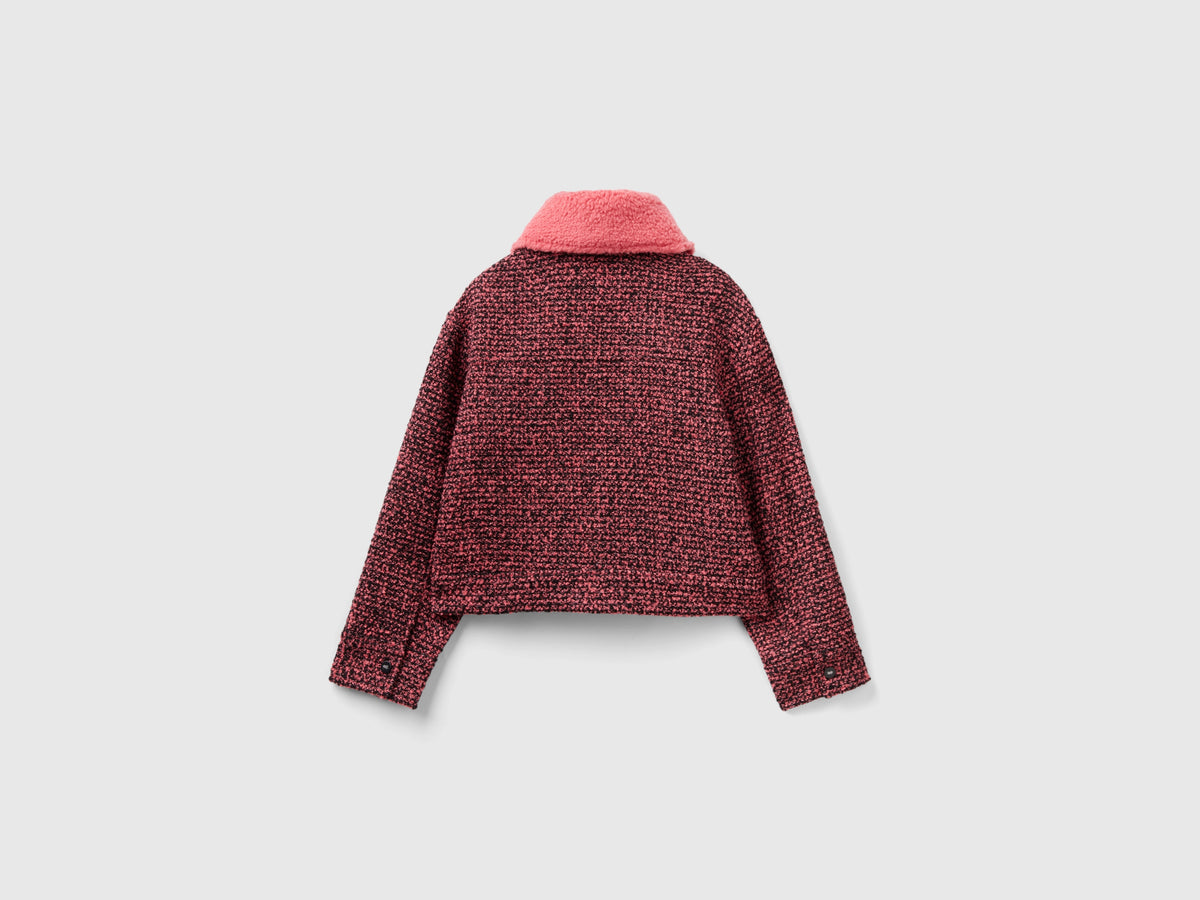 Giacca in tweed con colletto staccabile