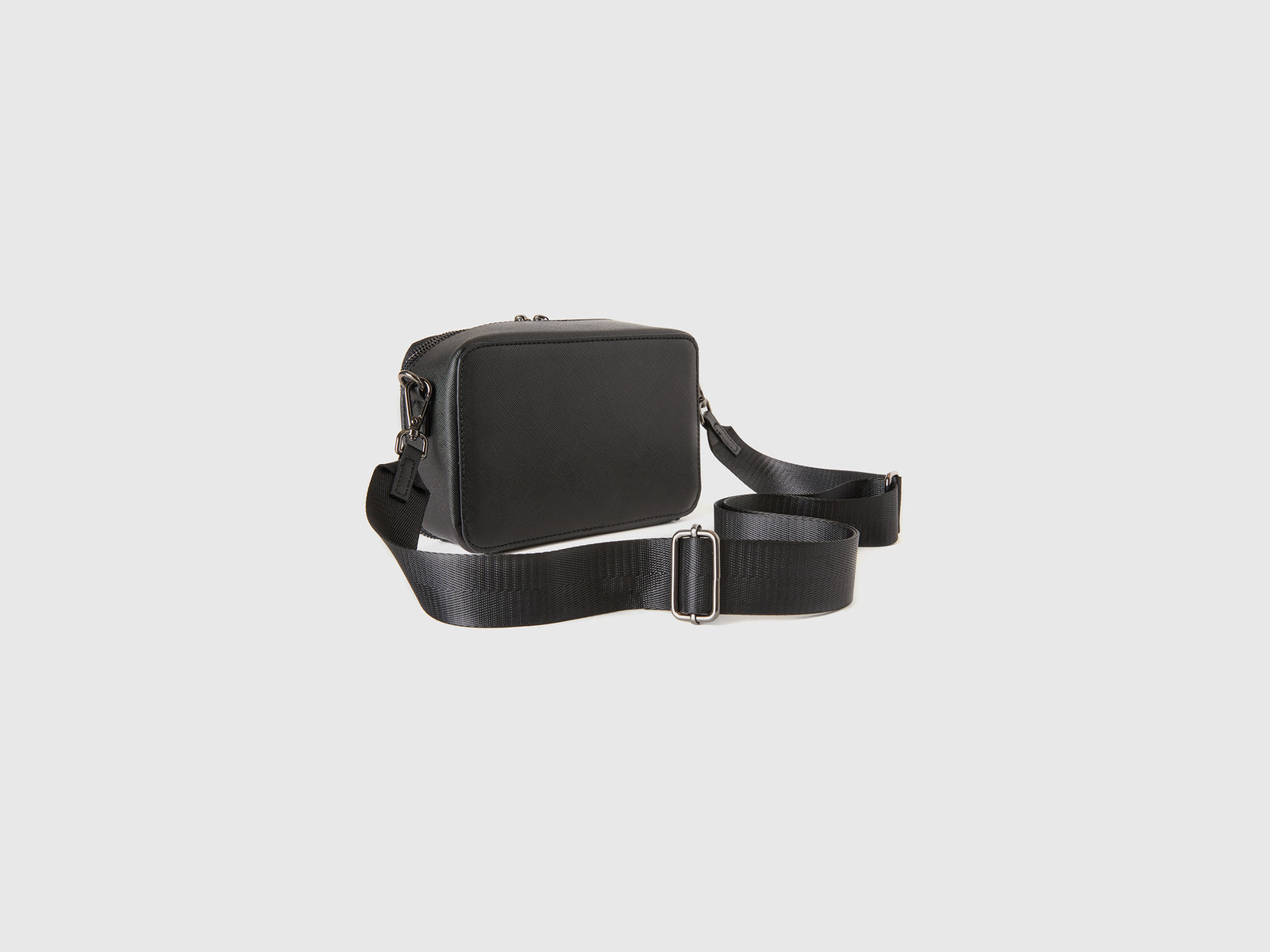 Borsa tracolla in tessuto spalmato da uomo nero 2 | Benetton Outlet