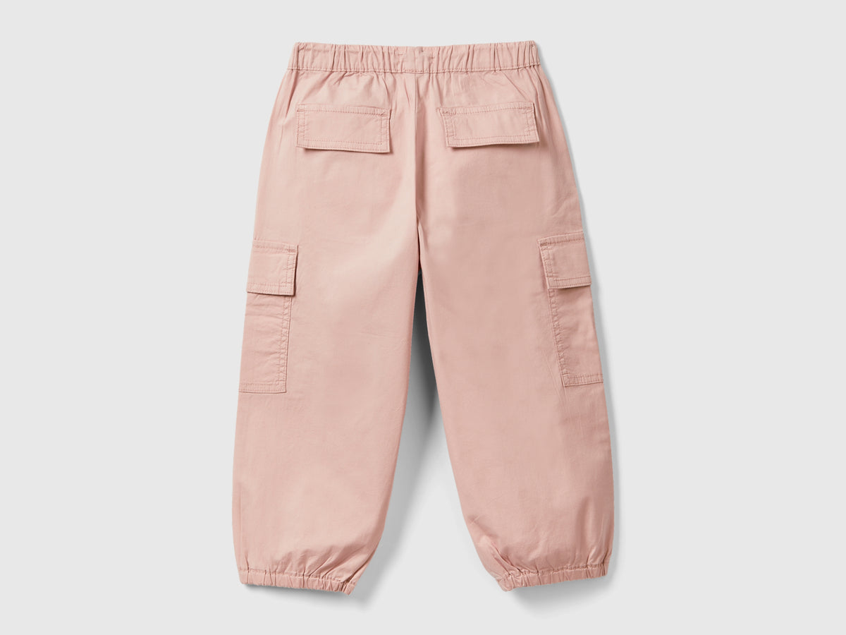 Pantaloni cargo in cotone stretch