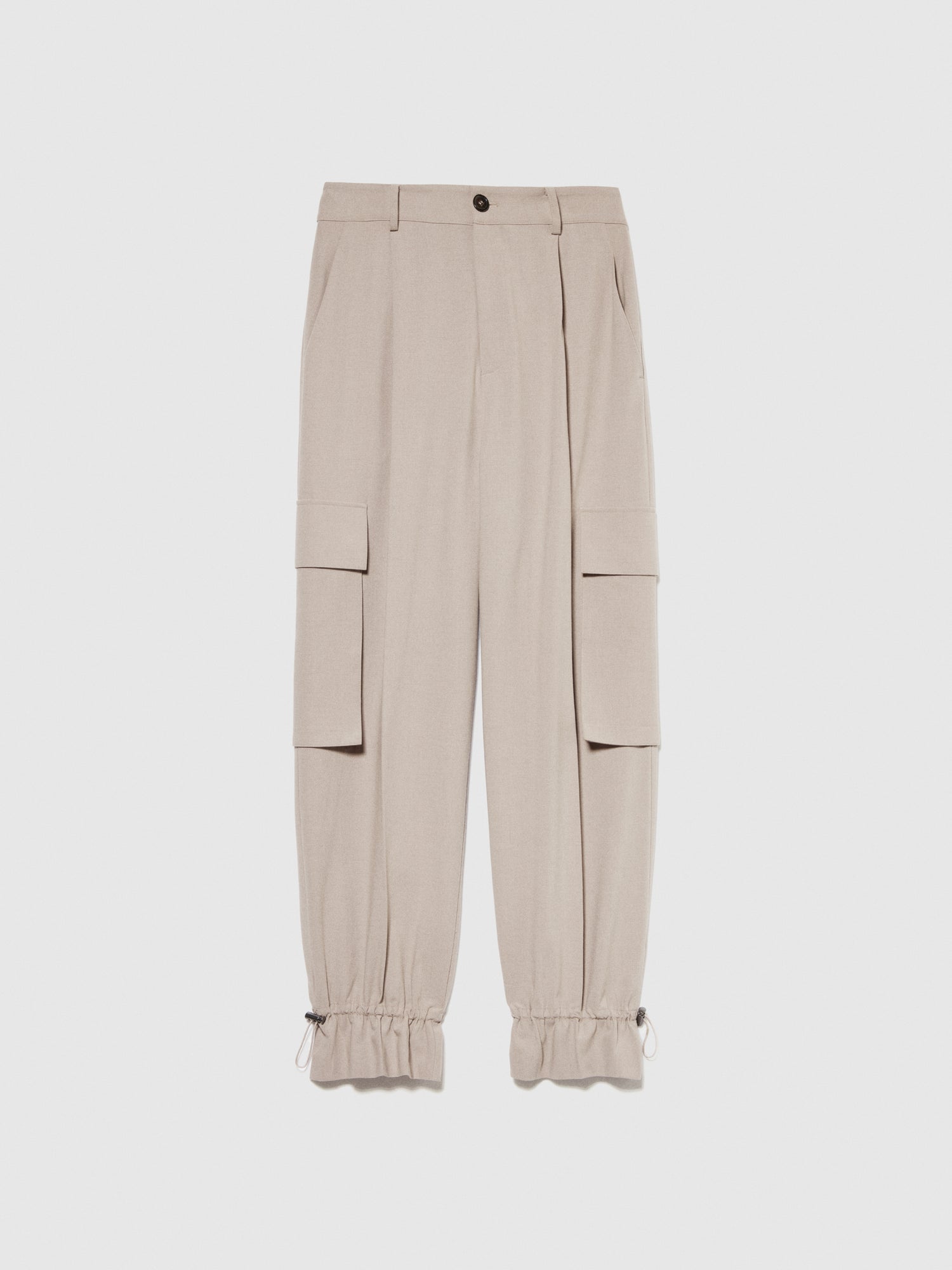 Pantaloni cargo con coulisse da donna tortora | Sisley Outlet