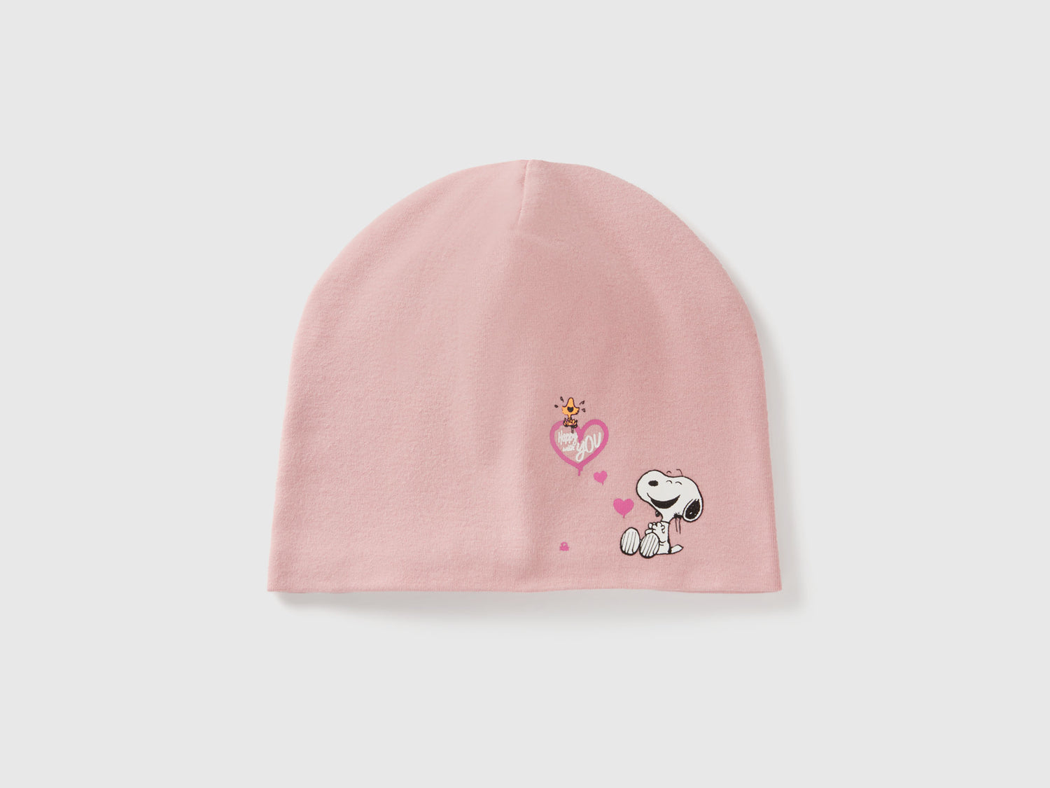 Cuffietta Snoopy ©Peanuts da bimbo rosa tenue | Benetton Outlet