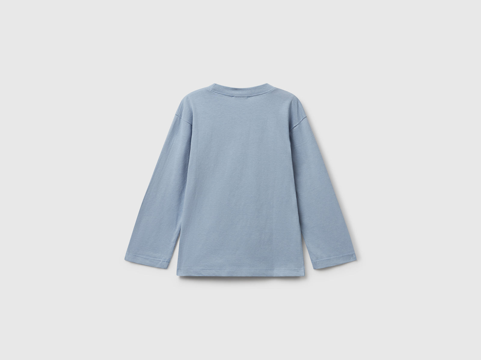 Maglietta manica lunga con stampa da bimbo azzurro 2 | Benetton Outlet