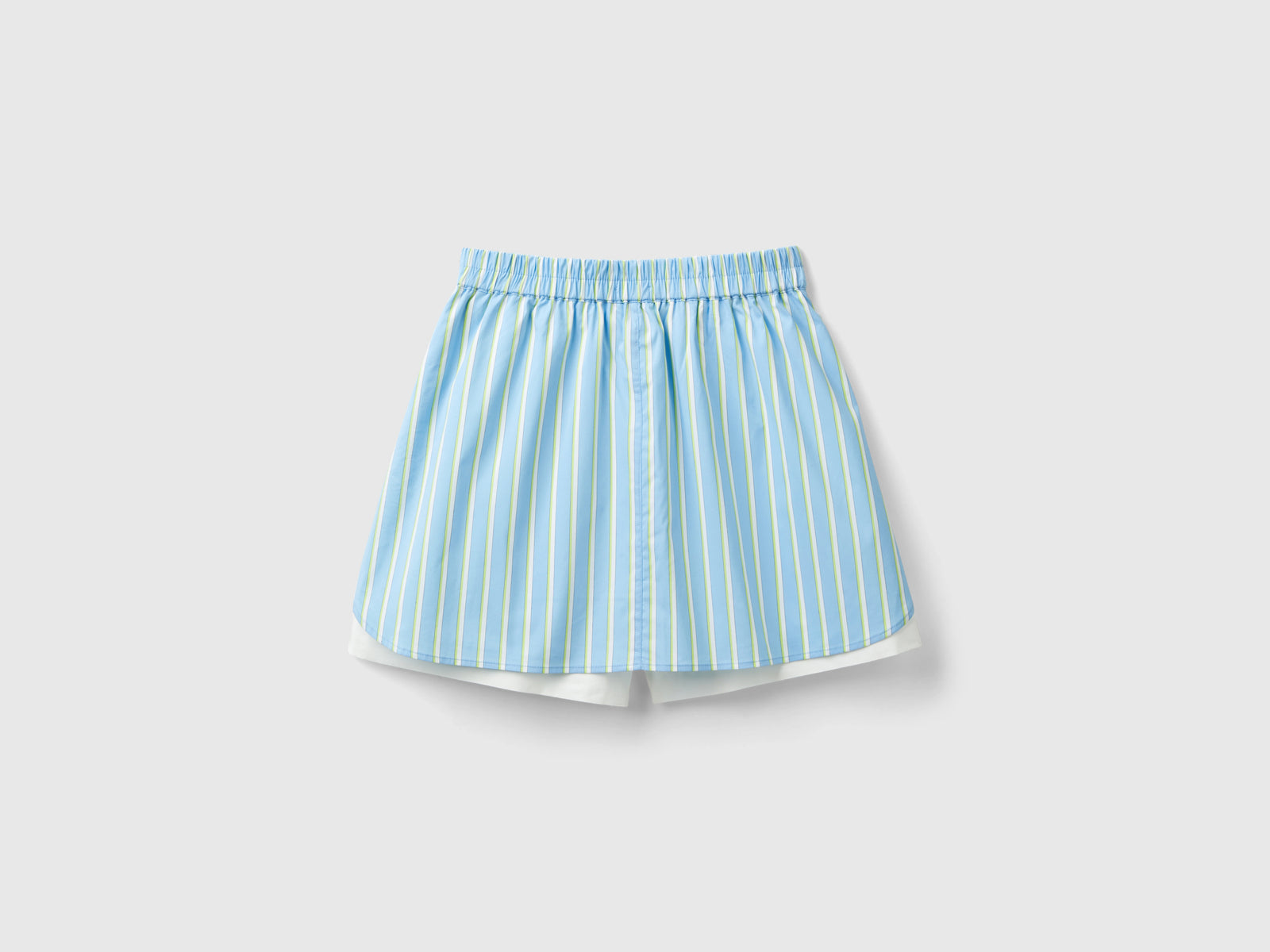 Shorts boxer a righe da donna celeste 2 | Benetton Outlet