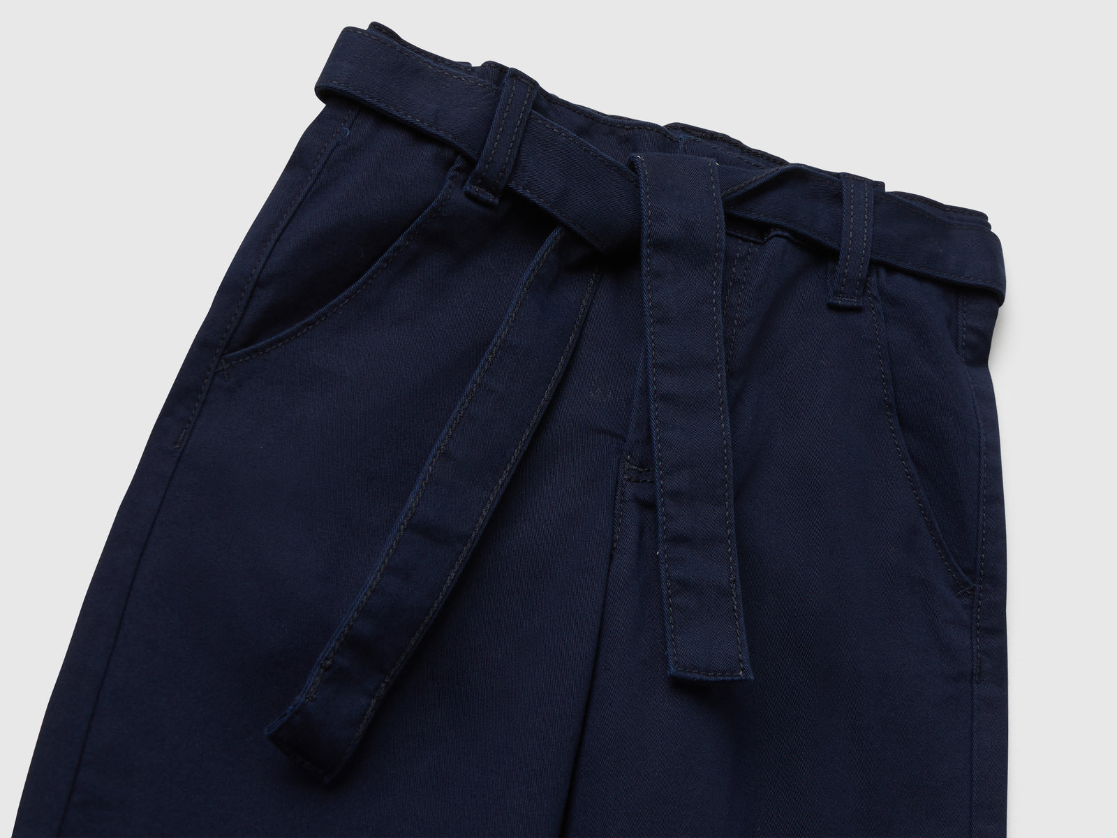 Pantaloni wide fit con fusciacca da bimba blu scuro 3 | Benetton Outlet