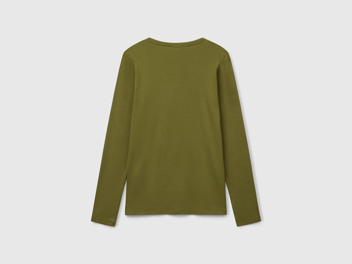 T-shirt a manica lunga 100% cotone