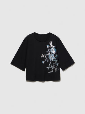 T-shirt boxy fit con stampa laminata