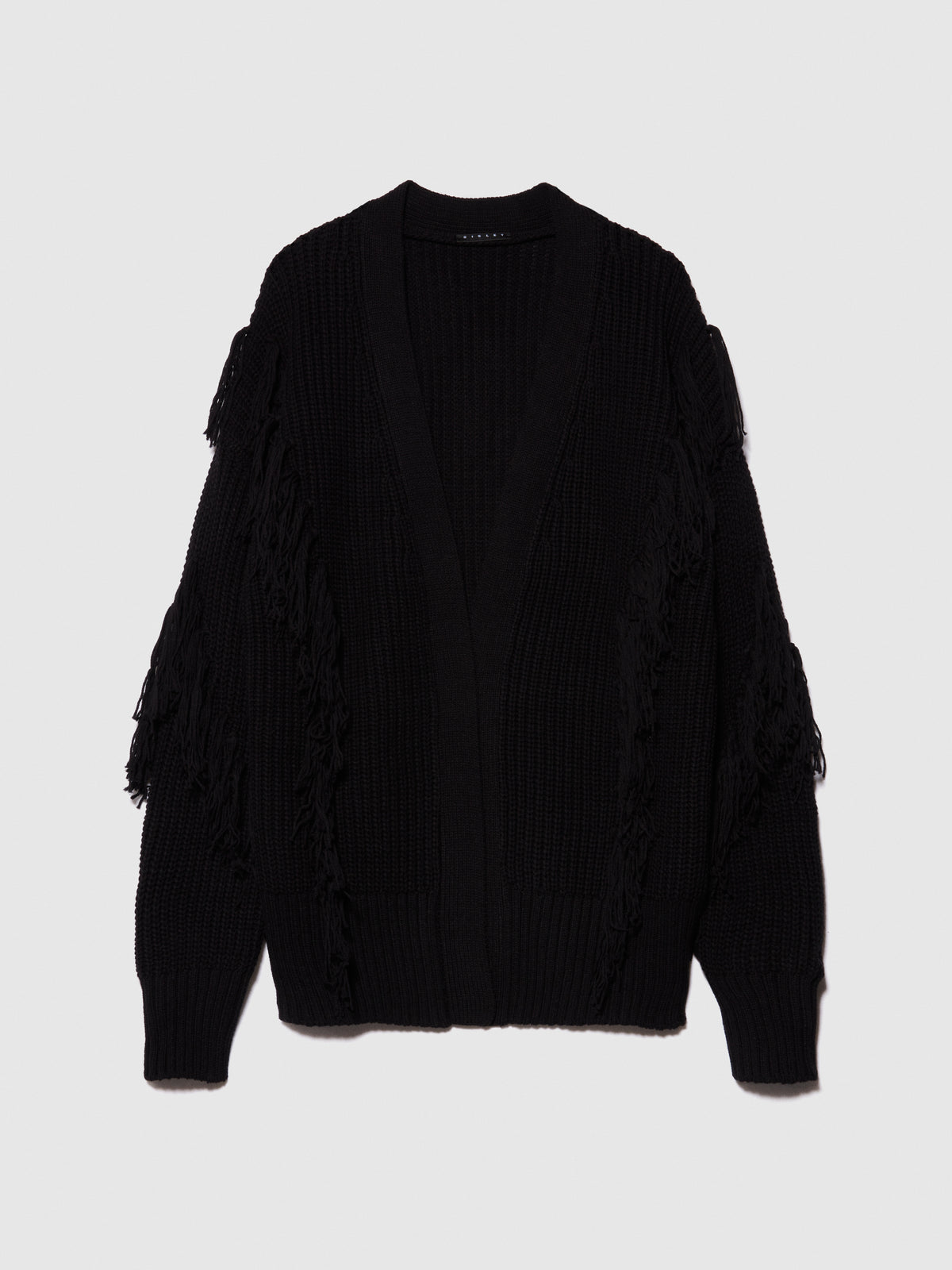 Maxi cardigan con frange