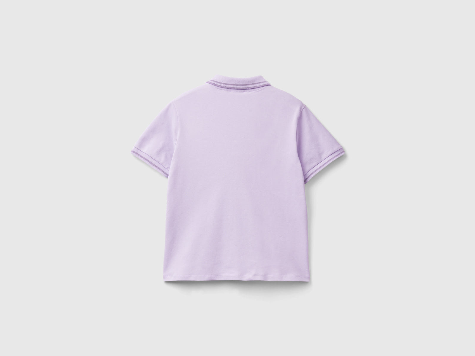 Polo in cotone bio stretch da donna lilla 2 | Benetton Outlet