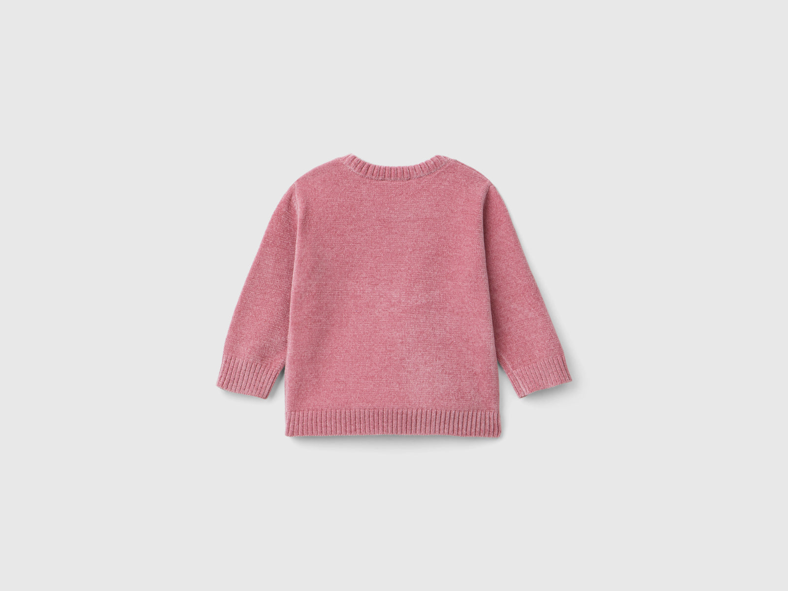 Maglioncino con intarsio coniglio da neonato malva 2 | Benetton Outlet