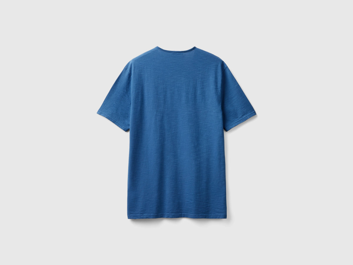 T-shirt 100% cotone con scollo a V