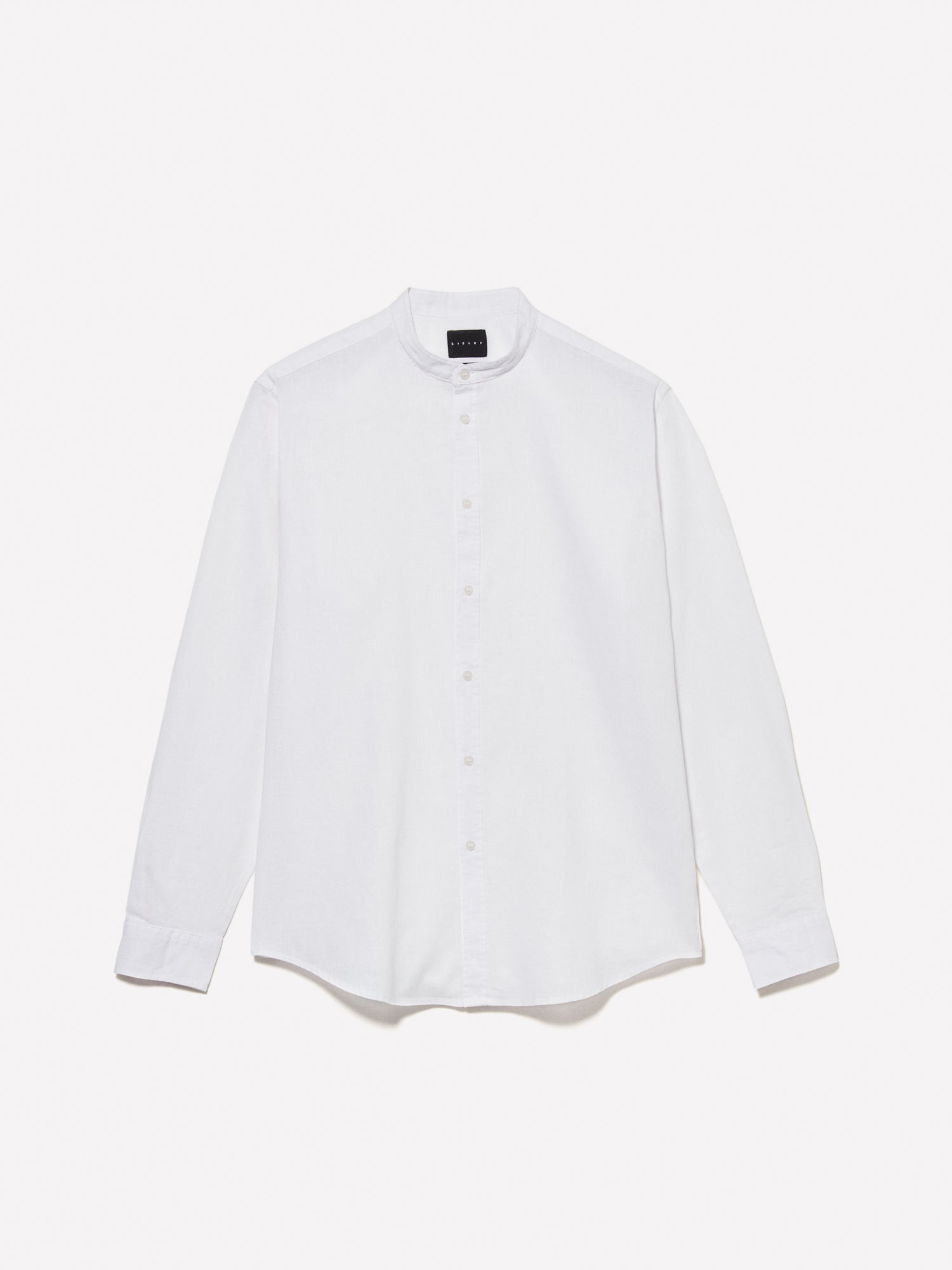 Camicia alla coreana da uomo bianco | Sisley Outlet