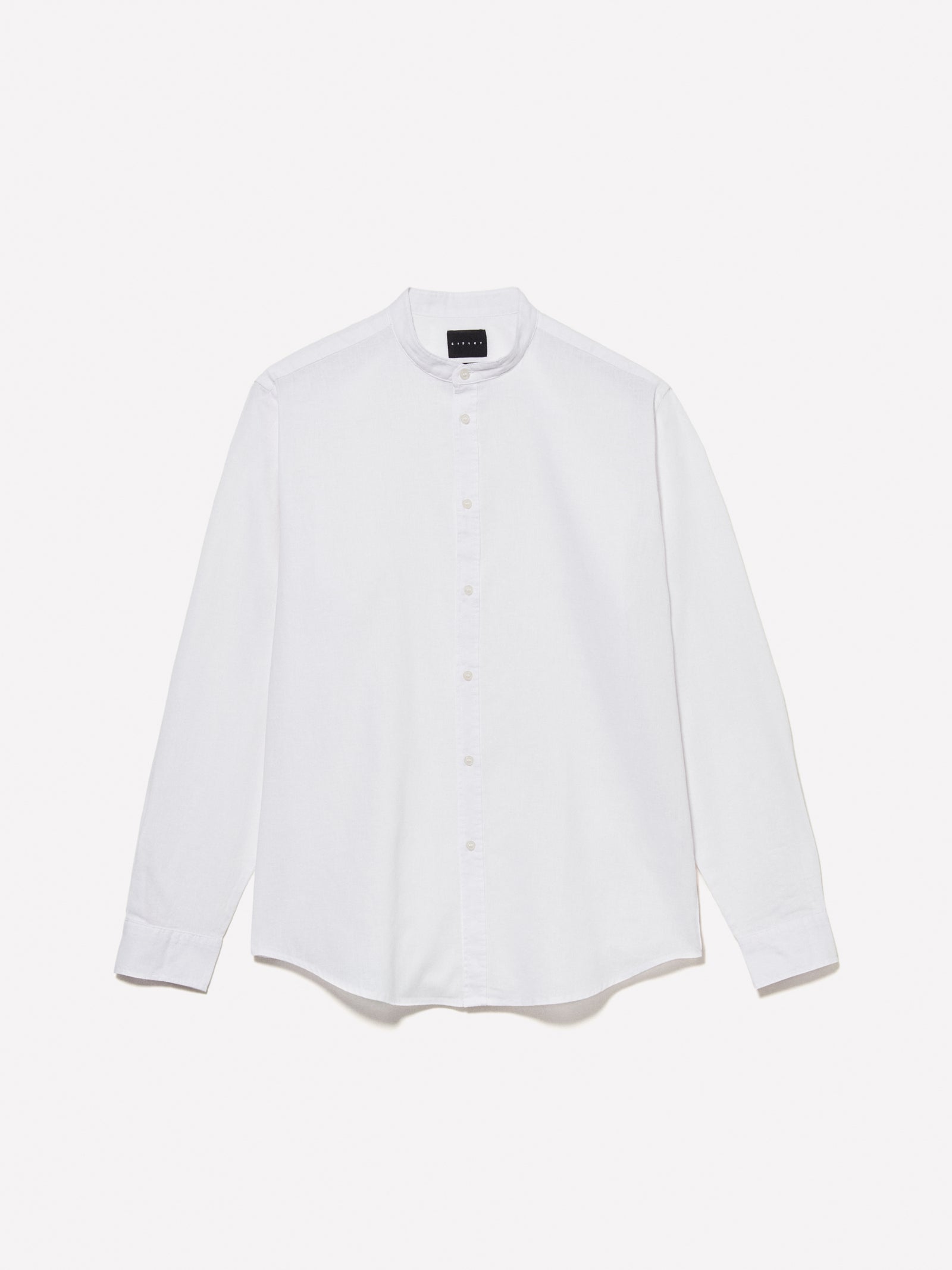 Camicia alla coreana da uomo bianco | Sisley Outlet