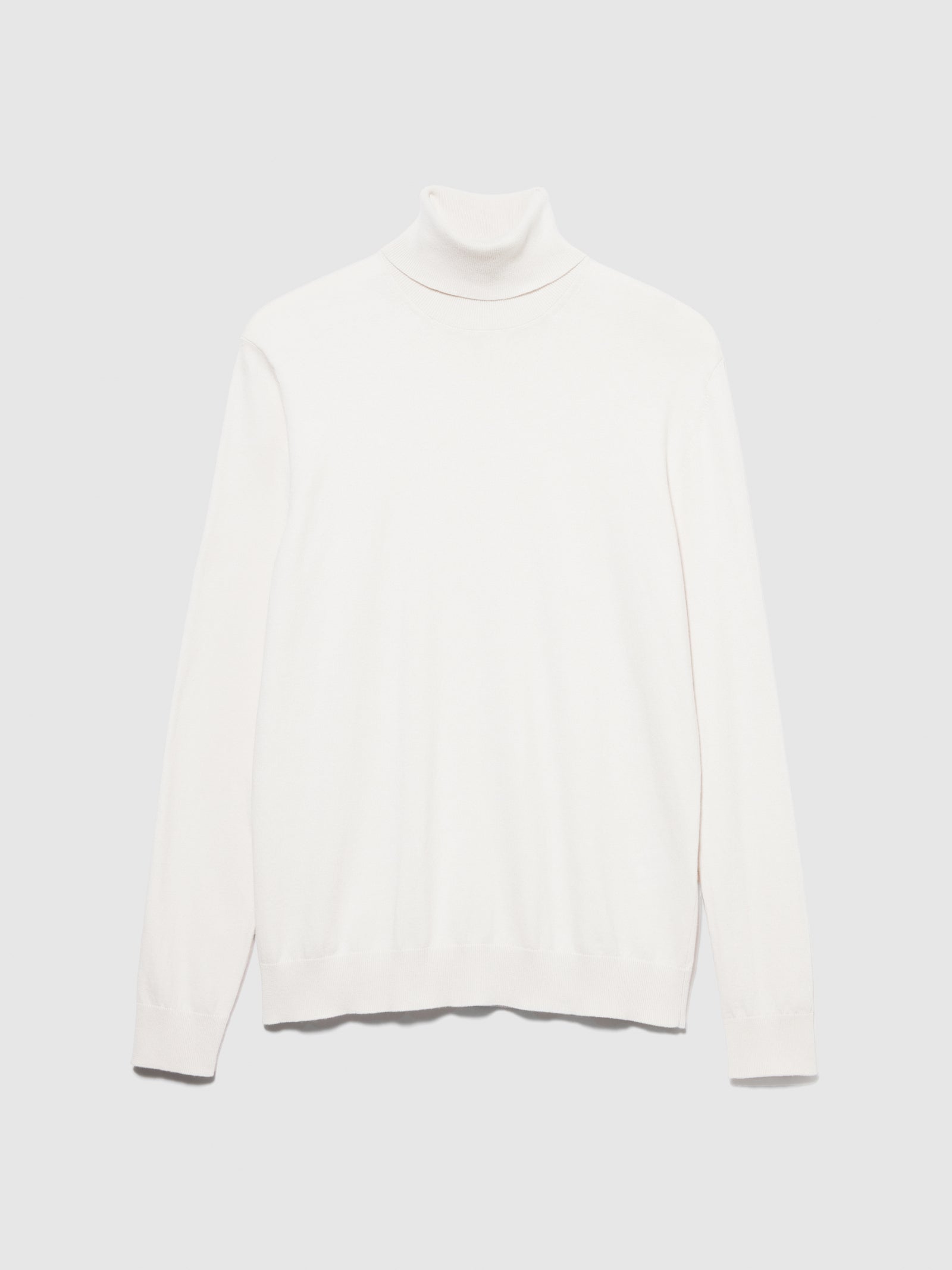 Maglia tinta unita con collo alto da uomo bianco panna | Sisley Outlet