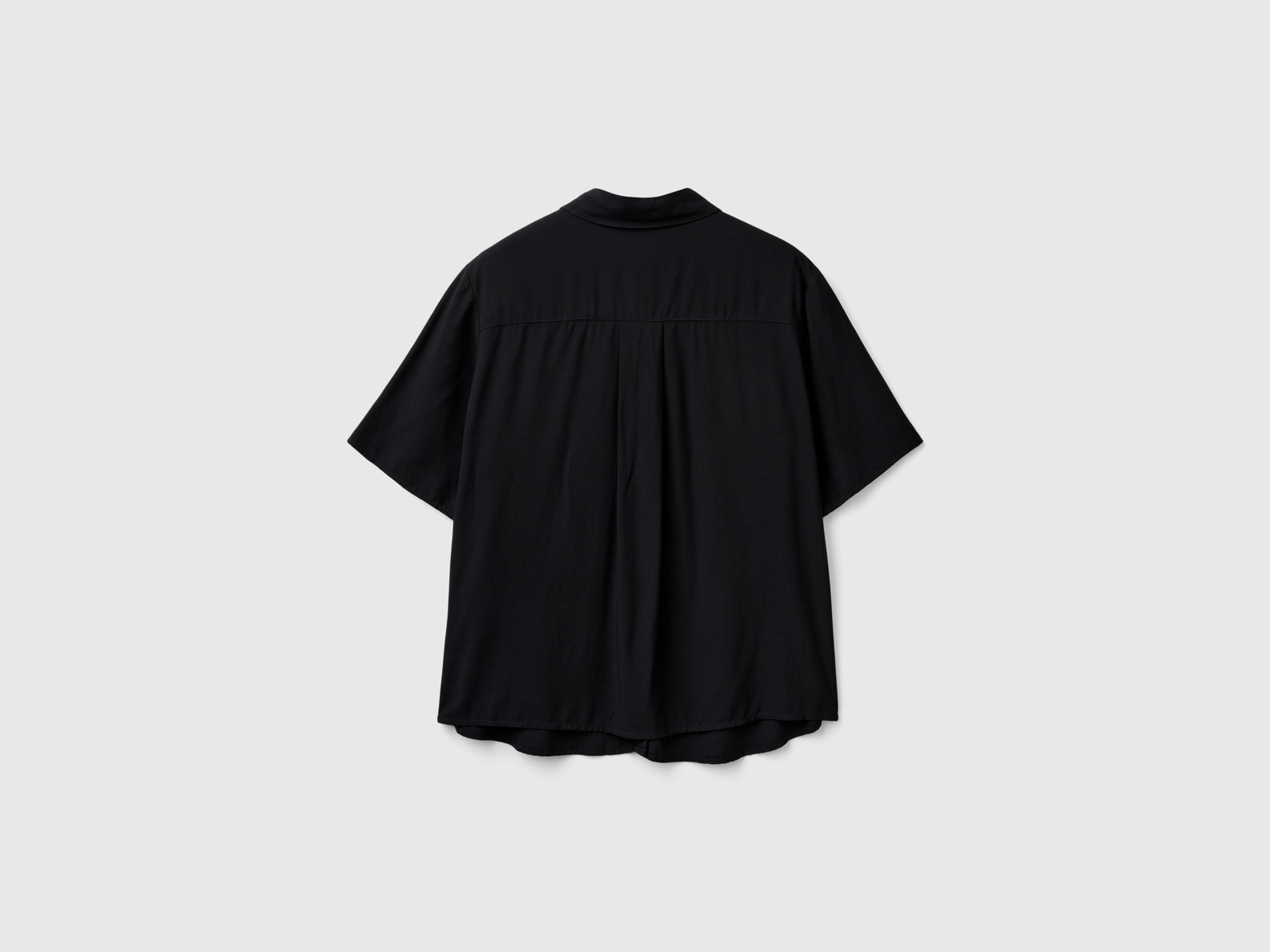 Camicia manica 3/4 in viscosa da donna nero 2 | Benetton Outlet