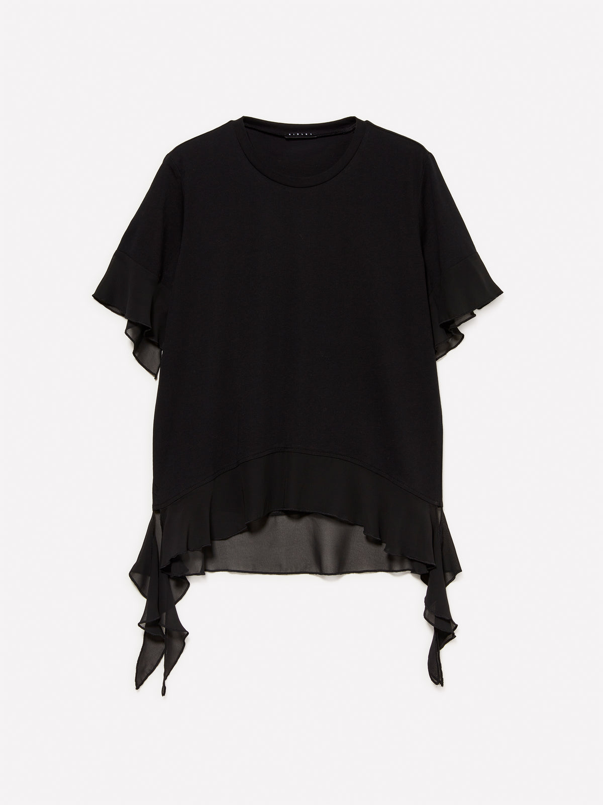 T-shirt con rouches